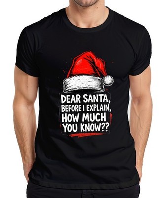Dear Santa before I explain how much lustig Weihnachten Mütze Herren T-Shirt