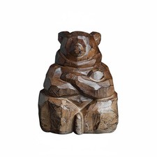 Bear Figurine Collectible Wood Bear Sculpture Unique