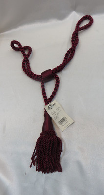 CONSCO Curtain - Chair Tie Back 24'' Tassel - Burgundy New with Tags