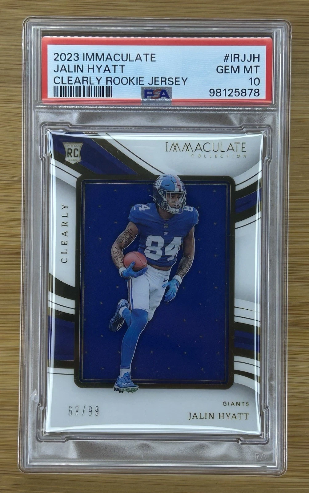 Jalin Hyatt Panini Immaculate Collection Clearly Immaculate Rookie Jerseys #IRJJH Base