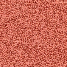 Miyuki Seed Beads 15/0 Salmon 15-4462 8.2g, Duracoat Opaque Round Glass Rocaille