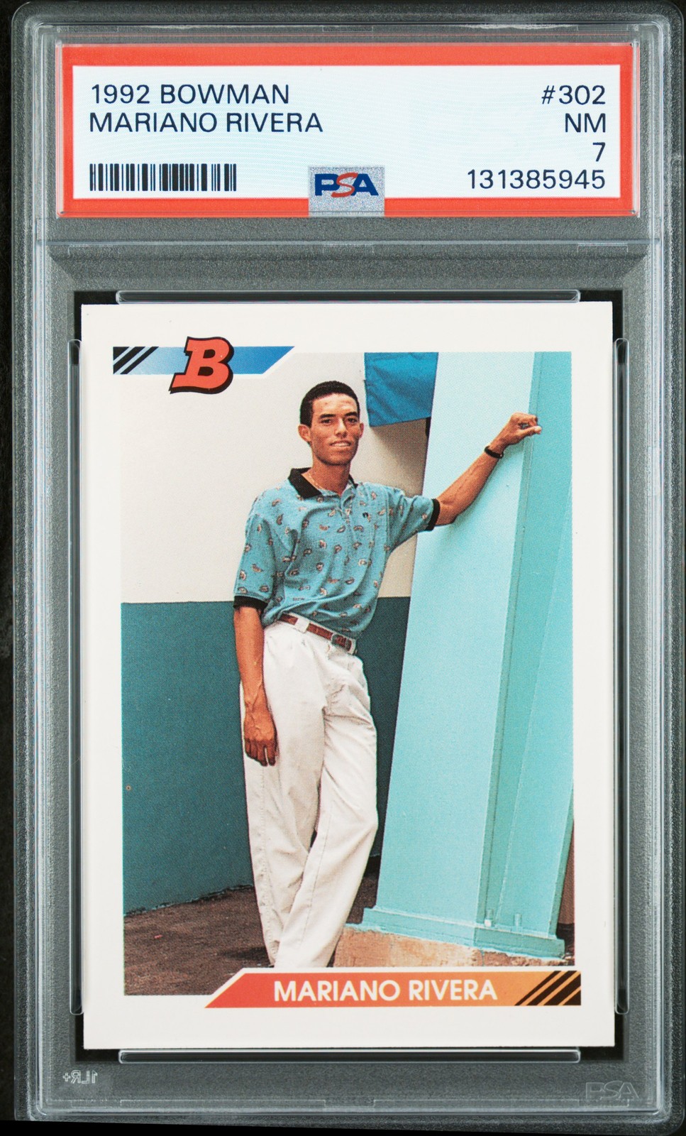 1992 BOWMAN #302 MARIANO RIVERA PSA 7