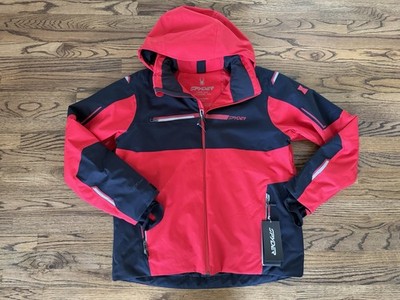 NWT Spyder Titan Insulated Jacket Mens XL Ski Snowboard Red Black EXO Shield