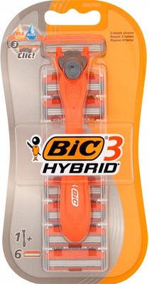 1x Bic 3 Hybrid Rasierer + 6 Minen