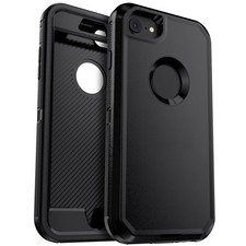 For Apple iPhone 8 8 Plus Case Hybrid Heavy Duty Shockproof Phone Cover Black