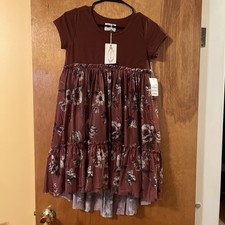 NWT Mia Joy by Joyfolie LORELEI DRESS IN CINNAMON FLORAL. Size 12