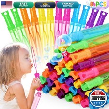 84 Pcs Bubble Wands Bulk 6 Colors