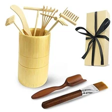  Mini Table Zen Sand Garden Rake Tool Set - with Rakes Sand Brush Spoon Bamboo 
