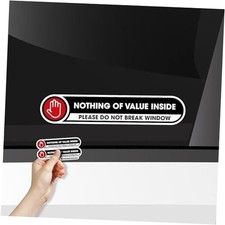 Do Not Break the Window Stickers for Car  Nothing of Value Inside Car Small