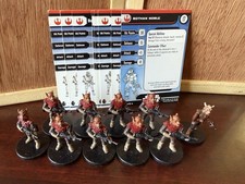 Star Wars Miniatures Lot - Rebel Bothan Squad - 10 Figs And Cards
