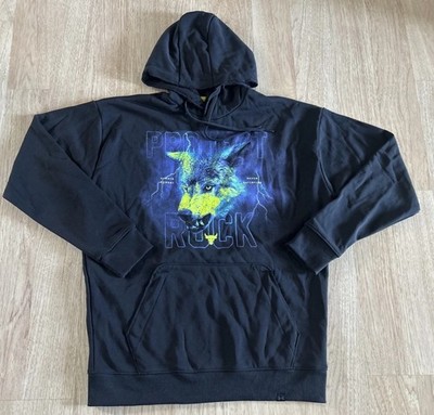 Under Armour Project Rock Hoodie Mens Medium Terry Sweatshirt Flash Wolf NEW NWT