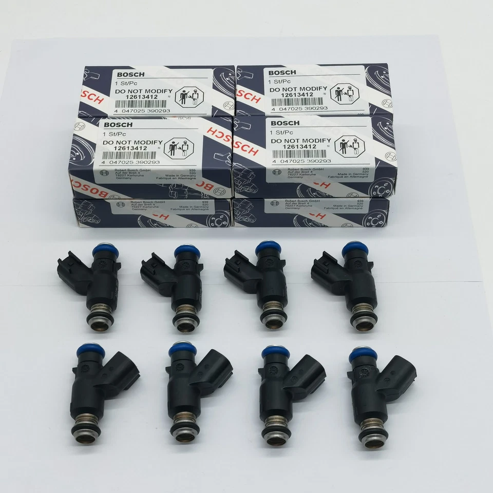 OEM FUEL INJECTORS 6.0L 6.2L 12613412 FLOW MATCHED SET OF 8 Foto 4 de 4