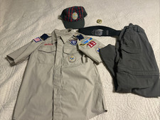 BSA Weeblo Uniform Set W/ Shirt, Pants, Belt, Hat, Boys 8 Medium, Good Condition