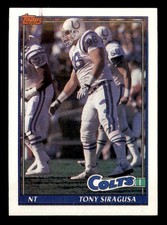 1991 Topps #350 Tony Siragusa Sharp Corners, Clean Surface