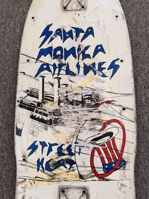 Vintage ORIGINAL 80's Santa Monica Airlines Street Heat Skateboard