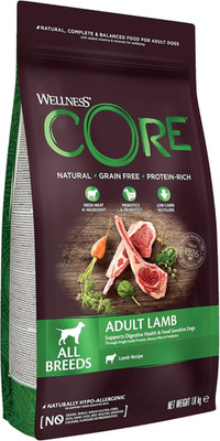 Wellness CORE Lamb Hund Trockenfutter Getreidefrei Lamm Alle Rassen 1,8kg