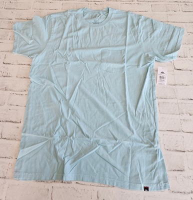 Men's Size Medium Quicksilver Everyday Pocket Tee In Light Blue-NWT
