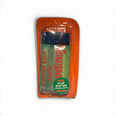 Vintage Newport Green Nylon Sport Bag 'Alive with Pleasure' Tobacco Promo NOS