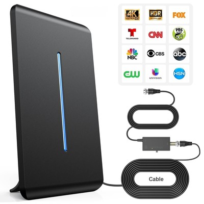 Upgraded 9000 Miles TV Digital Antenna HDTV Amplified HD 1080P 4K Long Range