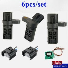 2 sensores del árbol de levas + 1 sensor de posición del cigüeñal + arnés para Infiniti Nissan