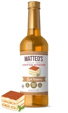 Sugar-Free Coffee Syrup, Tiramisu Flavor, 33.8 Oz, Keto Friendly - Ideal for Lat