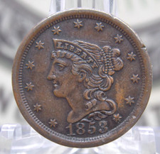 1853 Braided Hair Half Cent 1/2c #EC2 East Coast Coin & Collectables, Inc.