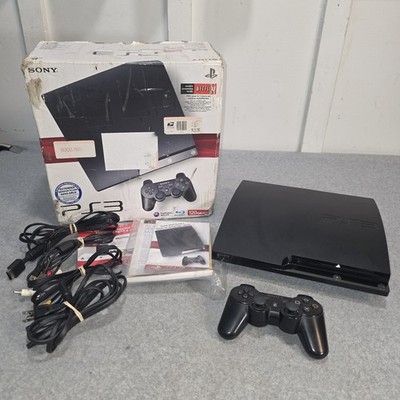 Sony Playstation 3 PS3 Slim CECH-2101A Console W/ Box Cables