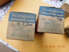 2 New Old Stock Westinghouse DEC 750w-115/120 Volt Lamp Bulb BURN Projector Bulb