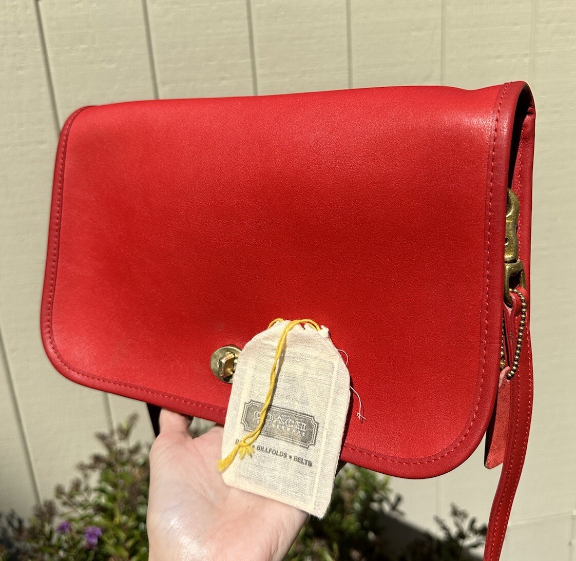 バッグ Rare Vintage Coach Clutch Bag Pouch New 80s Vintage Coach Zip Top Carry All Leather Clutch 9972