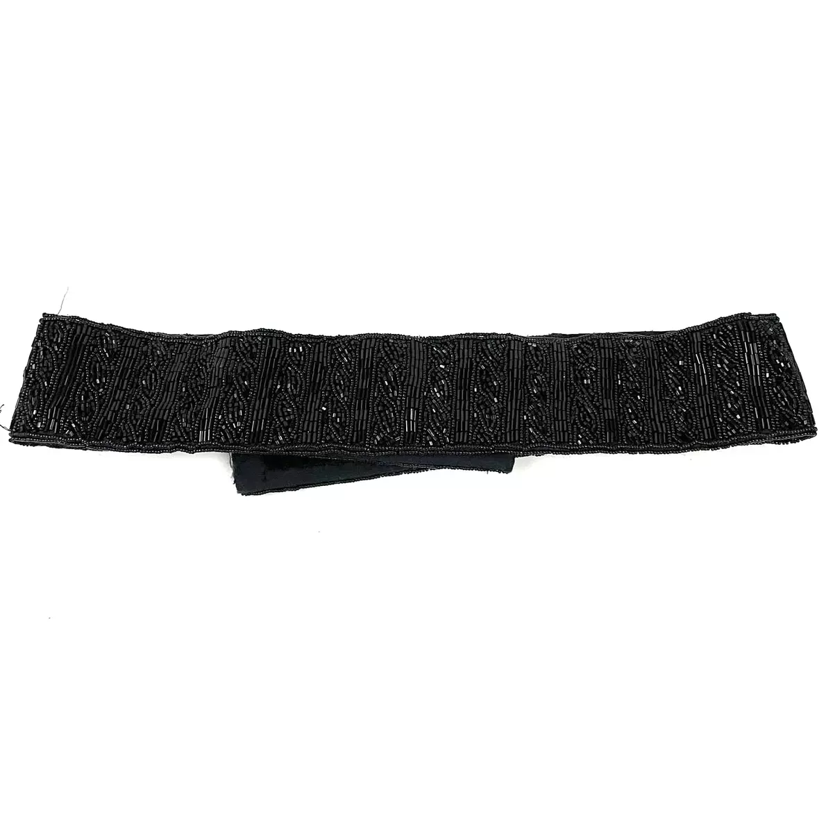 Black 2025 beaded belt
