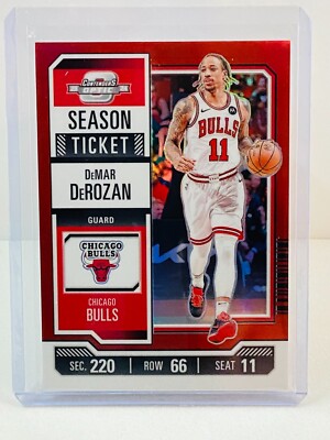 2023-24 Panini Contenders Optic DeMar DeRozan Season Ticket Red #5