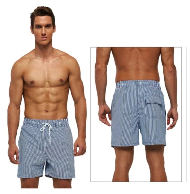 Short de plage imprimé pour homme avec poches zippées - Idéal pour surf, fitness - Photo 1/3