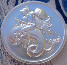 2 oz. ANCIENT SEA MONSTER Rider Series thick BU rounds .999 fine silver 91.81 per troy oz