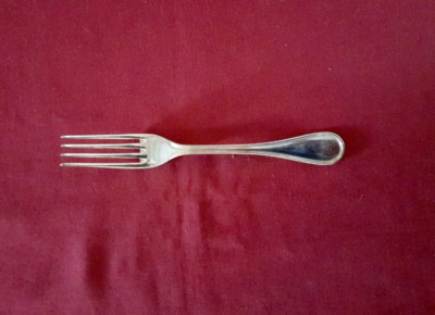 1 Christofle versilberte Metall Tafelgabel Modell Albi