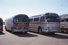 Original Bus Slide Charter GMC Bus Red Blue Silver w/Stars 1974 #22