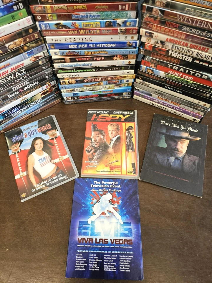 Оптовый лот DVD! 100 различных подержанных фильмов. Бесплатная доставка, читайте больше ниже. - Изображение 2 из 4