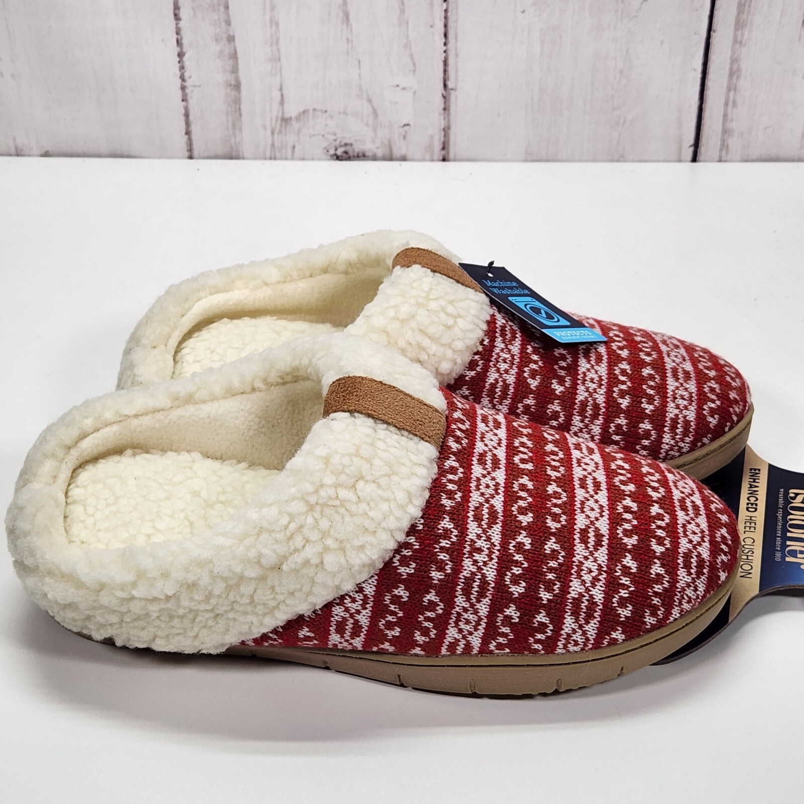 Women's Slippers Large Size 8.59 Enhanced Heel Cushion Comfort by