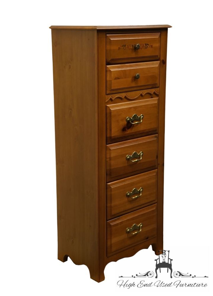 BROYHILL FURNITURE Solid Knotty Pine Country French 22" Lingerie Chest 6620-43