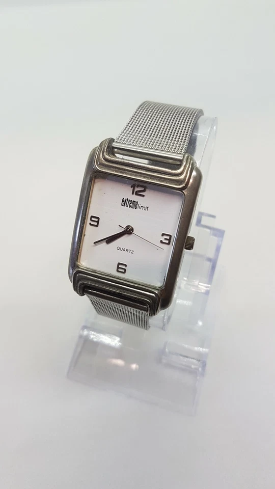 Reloj 30mm Extreme Limit Cuarzo Tono Plata para Hombre y Mujer Estuche Cuadrado Forma Foto 2 de 4