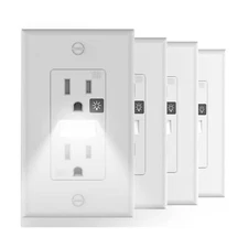 SOZULAMP Receptacle Outlet with Night Light,White Standard Decorator Electric...