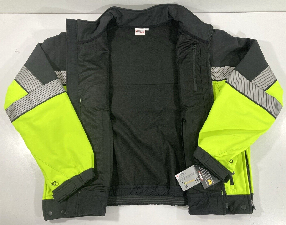 XL ELBECO SHIELD COLOR BLOCK SOFT SHELL JACKET HI-VIS SH3708HV W