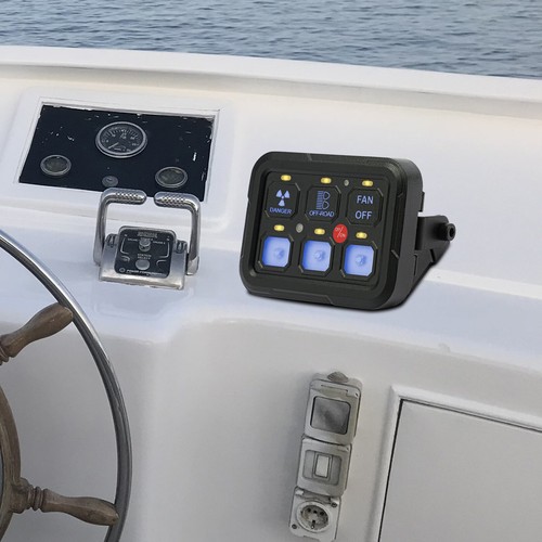 6 Gang Switch Panel with Control Box, 6 Gang Switch Panel for Yacht/RV 12V/24V - Foto 13 di 16