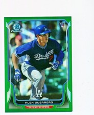 2014 Bowman Chrome Mini Alex Guerrero Green Refractor Rc #34 (11/15)