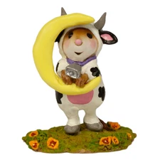Wee Forest Folk HEY DIDDLE COW & MOON, WFF# M-433b, Nursery Rhyme Mouse, LTD
