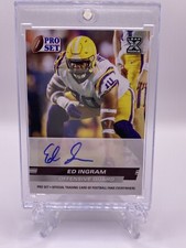 2022 Leaf Pro Set Ed Ingram Autograph Auto RC Rookie LSU Vikings PSA-EI1