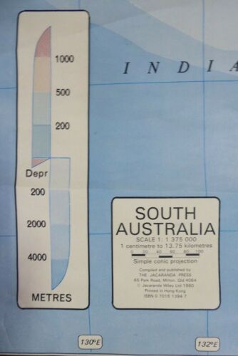 VINTAGE WALL MAP SOUTH AUSTRALIA SCHOOL CHART - 第 2/4 張圖片