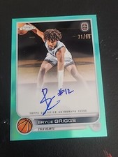 2022-23 TOPPS CHROME OVERTIME OTE CARD OF BRYCE GRIGGS AUTO AQUA 71/99