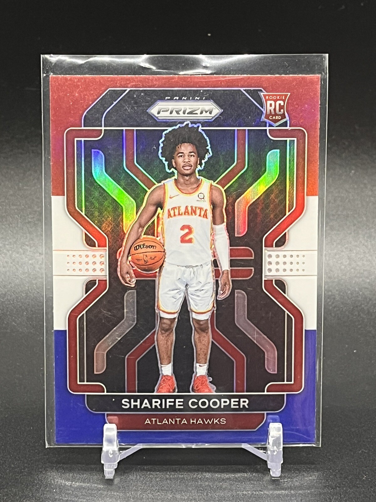 2021-22 Panini Prizm Sharife Cooper Red White Blue Rookie Atlanta Hawks #280