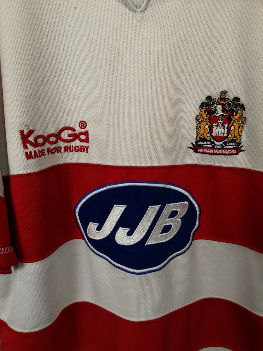 HOME KOOGA WIGAN WARRIORS 2008 RUGBY LEAGUE SHIRT JERSEY