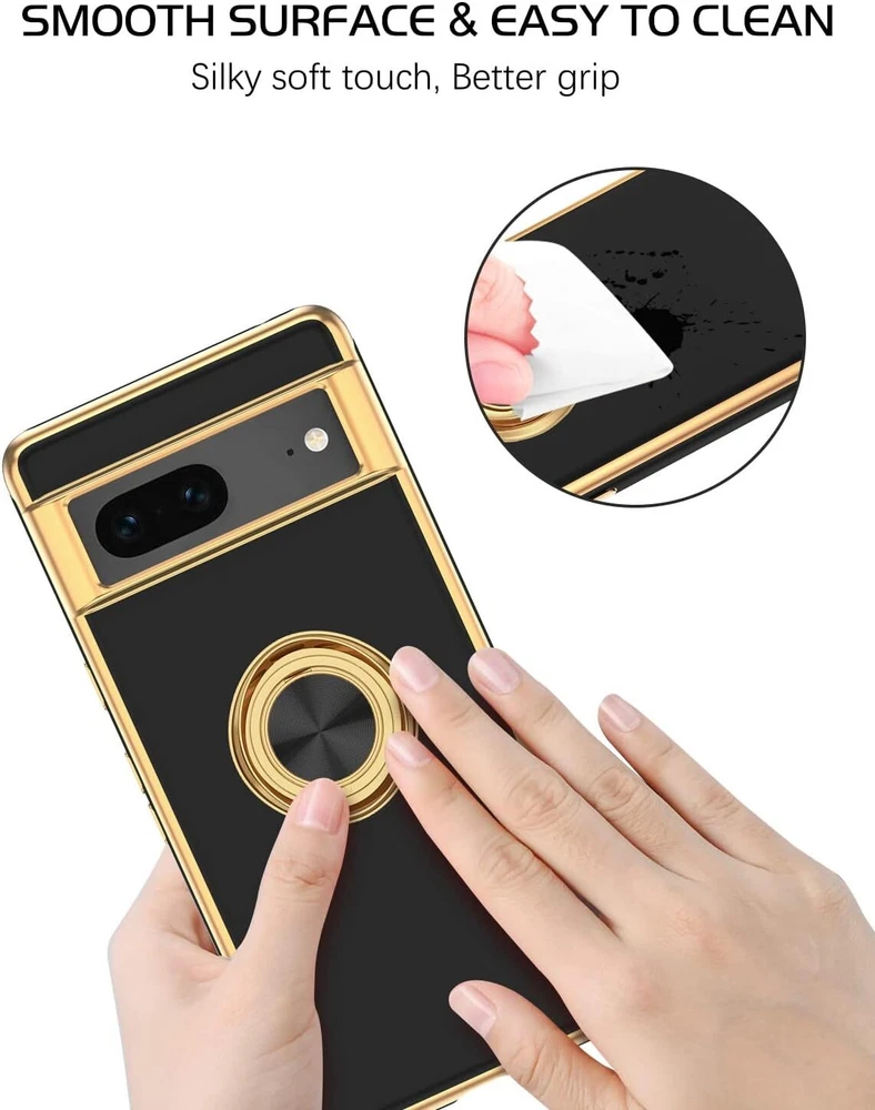 Phone Case For Google Pixel 7 / 7 Pro / 7a Hybrid Rugged Shockproof Cover Ring